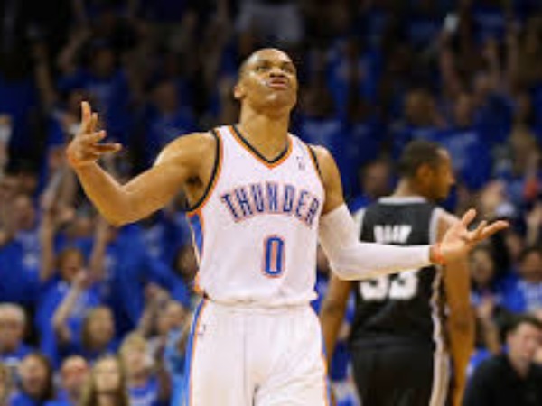 Russell Westbrook Russell Westbrook in Oklahoma Thunder.