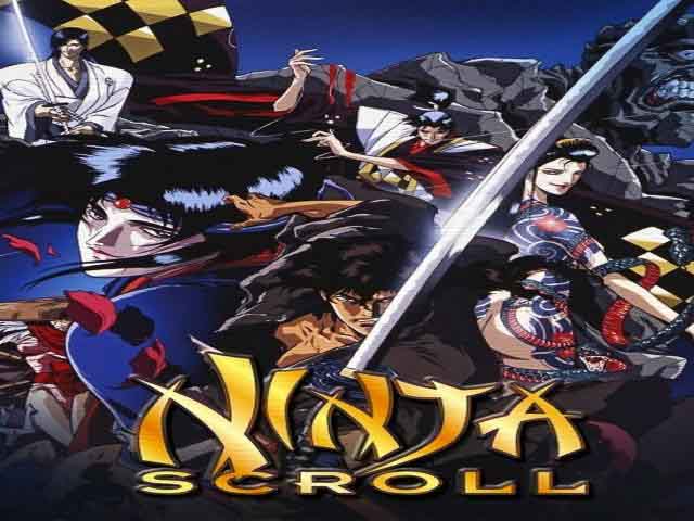 Ninja Scroll The film takes place in feudal Japan and follows Jubei Kibagami, a mercenary swordsman who battles the Eight Devils of Kimon, a team of ninjas with su...