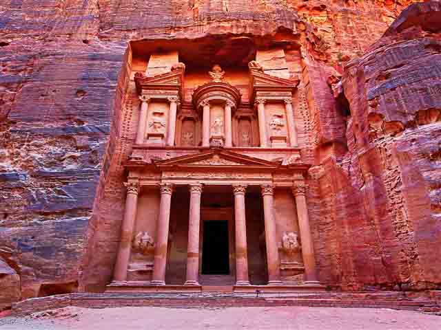 Petra, Jordan All of Jordan is filled with magic and wonder, culminating in Petra. This ancient city hewn from rock is unlike anywhere else on earth, with great scu...