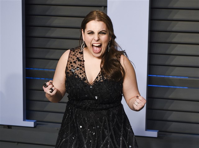 Beanie Feldstein Beanie Feldstein was very excited to see a Broadway outlet on the red carpet.