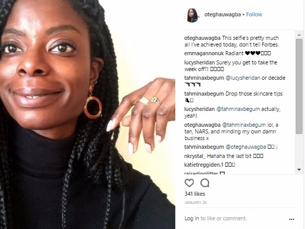 Otega Uwagba - @oteghauwagba (6k followers) Otegha Uwagba, formerly of Vice and AMV BBDO (an advertising agency that works with brands like BT, Sainsbury’s, Diageo, Walkers and Mars) is th...