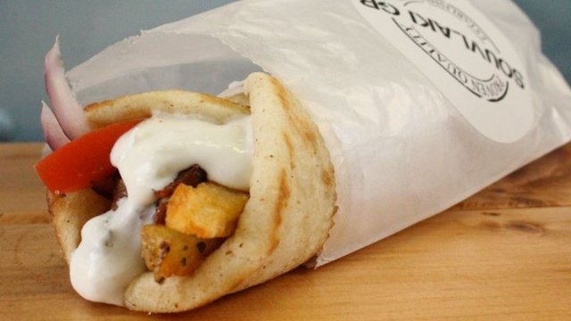 Souvlaki GR Serving a taste of traditional Mykonos on the streets of New York, Souvlaki GR prides itself on offering a true Greek souvlaki, a mouth-watering sandw...