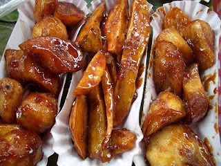 Bananacue & Kamotecue The “cue” in these two street food sweets is derived from “barbecue”, because just like Filipino pork barbecue, they are also ...