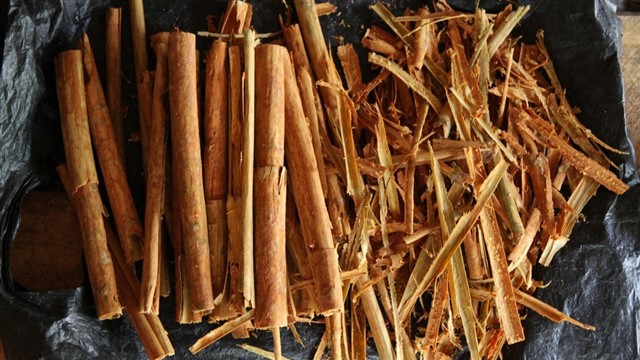 Cinnamon (ròuguì, 肉桂) TCM says the branches (guì zhÄ«, æ¡‚æž) and bark (ròuguì, 肉桂) of this large tropical tree warm the body, i...