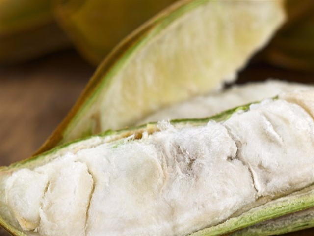 Pacay Pacay, or ice cream bean fruit, is a type of legume that grows throughout Colombia. The soft, white flesh surrounding the beans from the pod are also ...