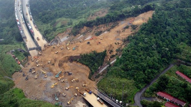 Landslide A landslide is a disaster involving elements of the ground, including rocks, trees, parts of houses, and anything else which may happen to be swept up...
