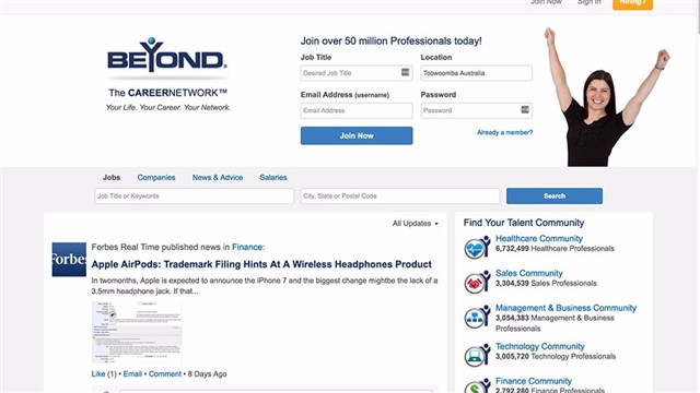 Beyond helps millions of professionals network with each other and find jobs to advance their careers.