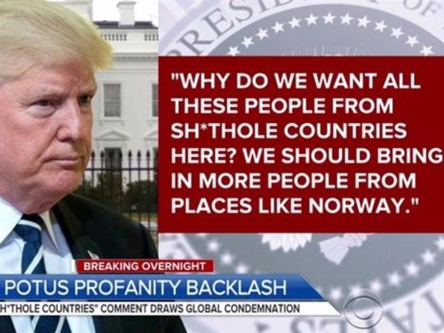 The ‘S—thole’ Comment According to Democratic Senator Dick Durbin, once the cameras had been shut off and the media had been escorted from the room, Trump had complained ou...